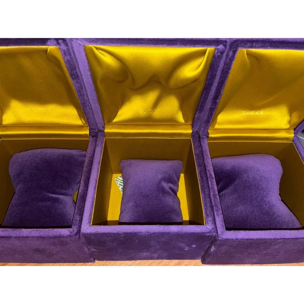 Gucci Box Purple Velvet Bracelet Watch Accessories 5x5x4.5